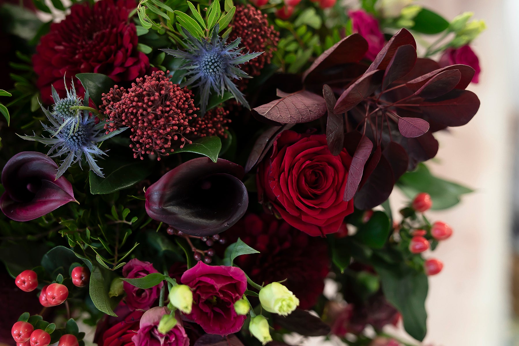 Christmas -  Ruby Red Hanako Bouquet