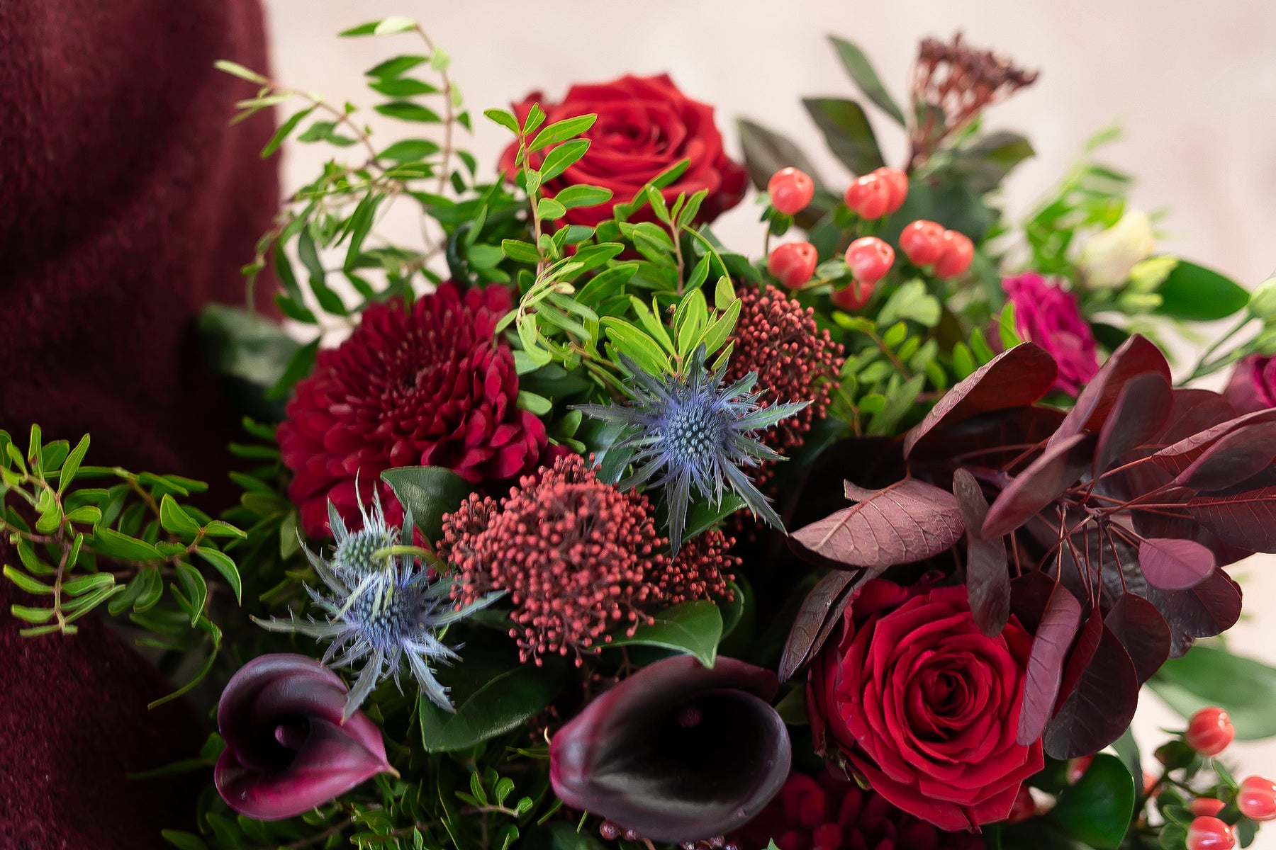 Christmas -  Ruby Red Hanako Bouquet