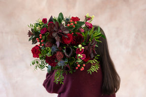 Christmas -  Ruby Red Hanako Bouquet