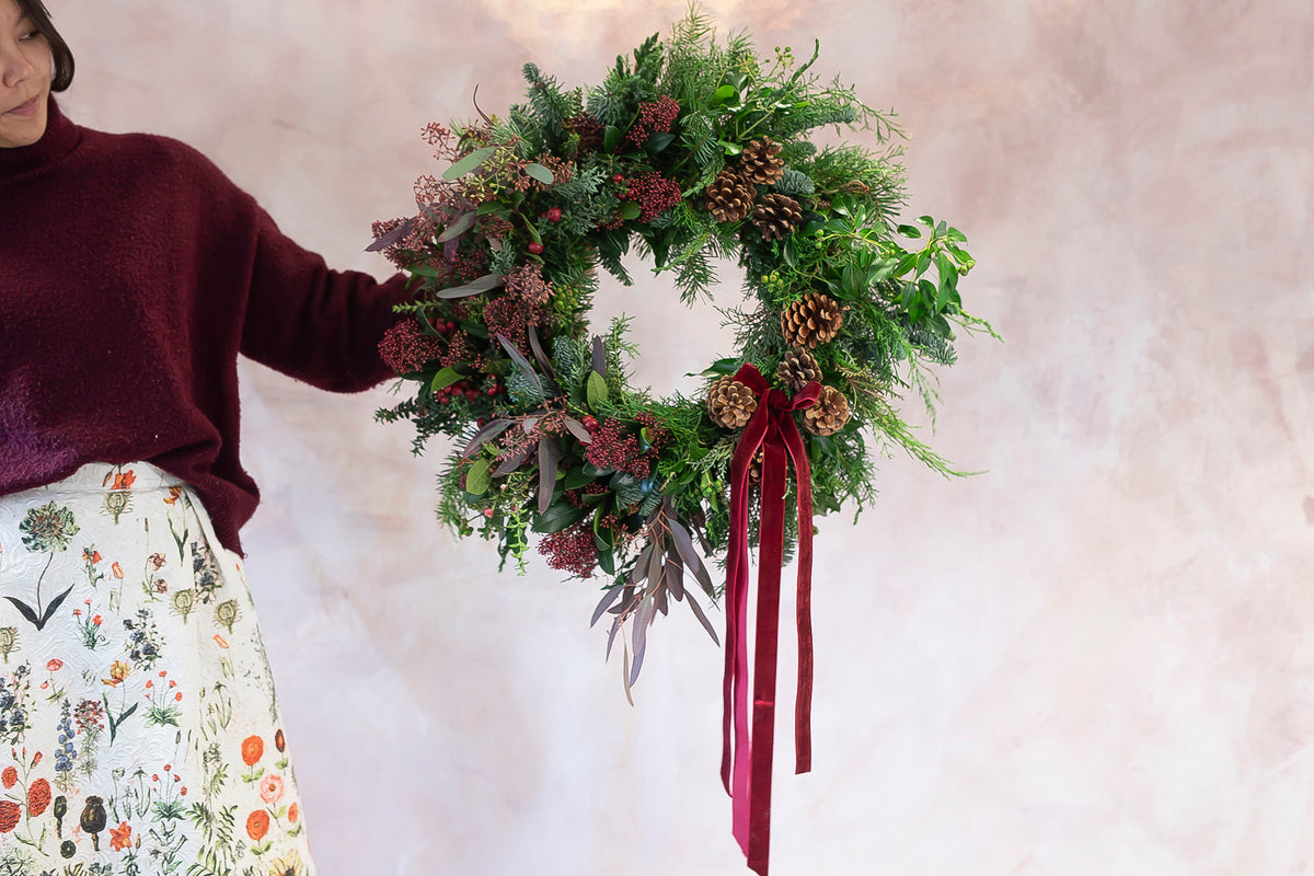 Christmas - Ruby Red Door Wreath